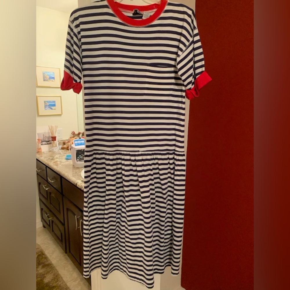 Midi relaxed striped dress